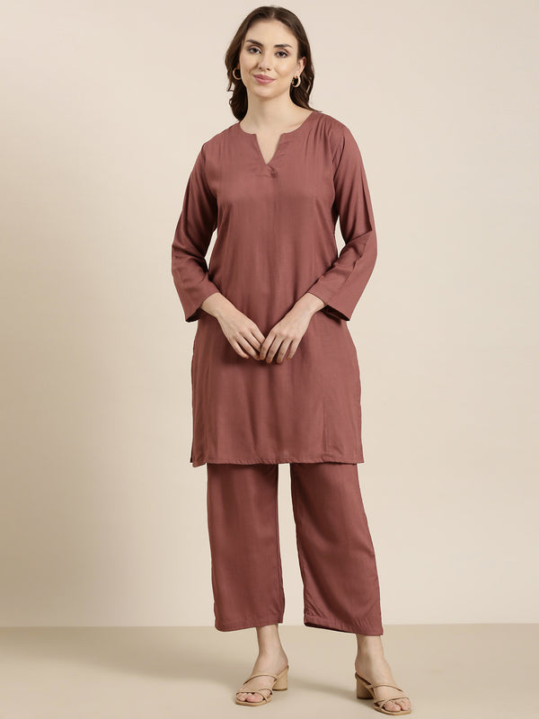 Rose straight kurta co-ord set