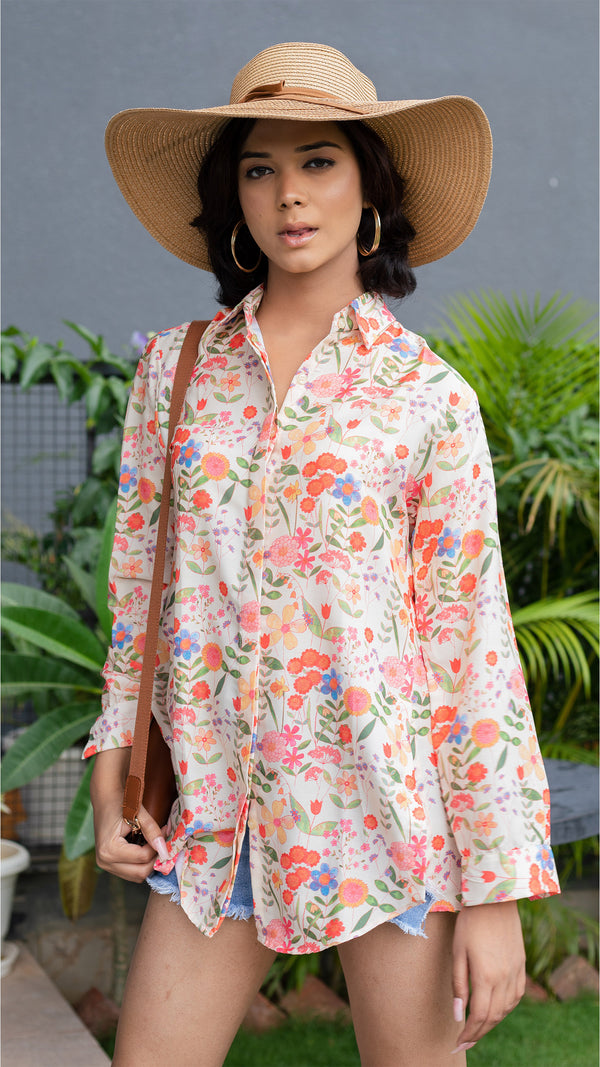 Women Floral Frenzy Printed Shirt