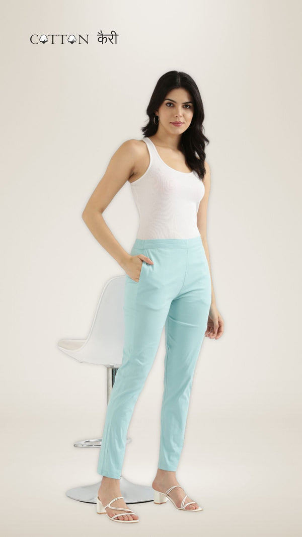 Powder Blue Stretchable pants