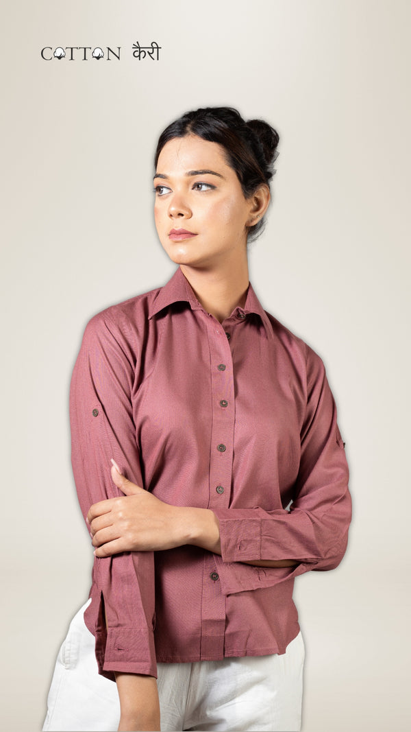 Women Liva Rose Regular Fit Solid Casual Shirt