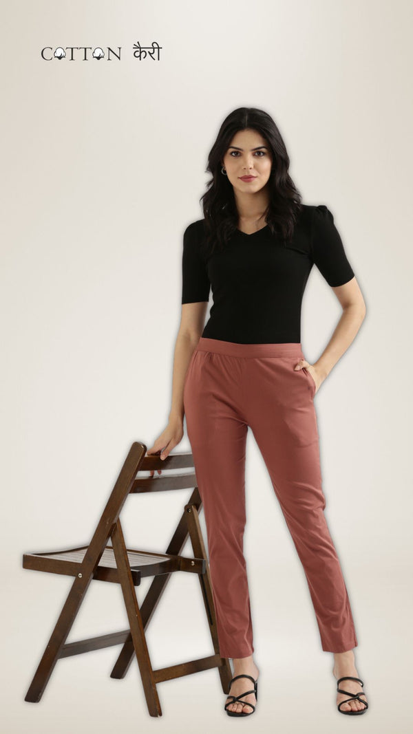 Rose stretchable women pants