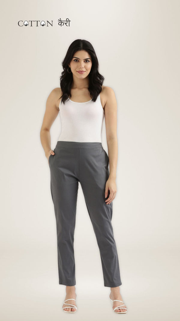 Slate Grey Stretchable Pants